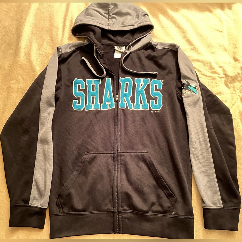 San Jose sharks zip up hoodie